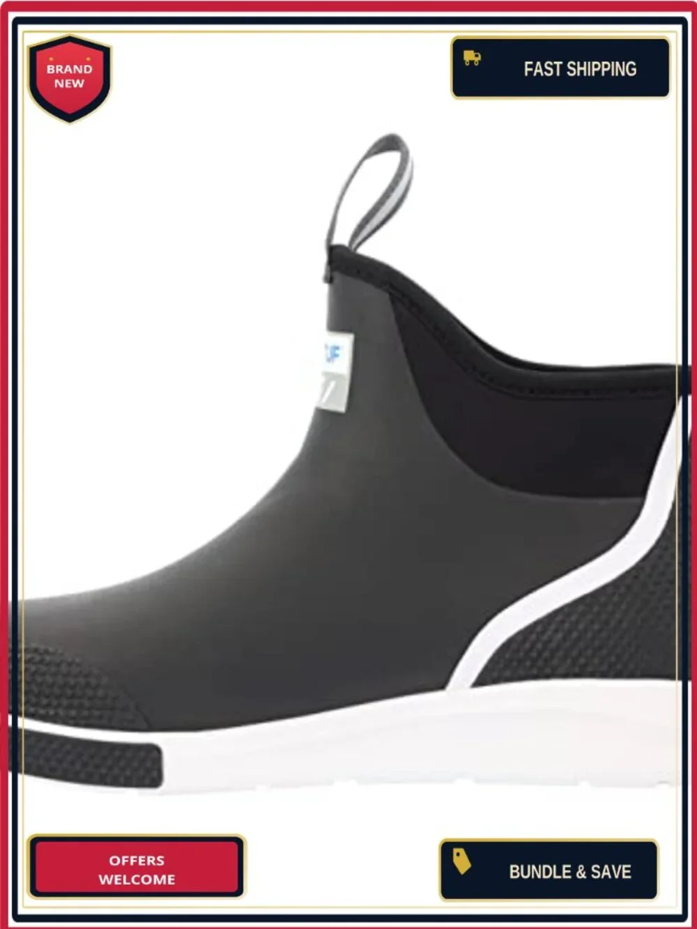 6 Inch Ankle Deck Boot Sport Waterproof Rubber Fishing Shoes